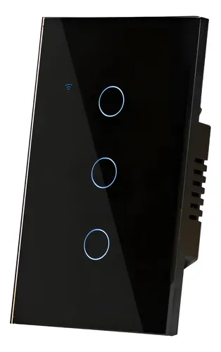 SMART INTERRUPTOR TRIPLE WIFI TUYA NEGRO 86UC