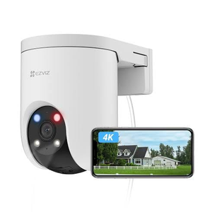 H8C 5MP PANTILT EXTERIOR  EZVIZ  L 4MM CON AUDIO BIDIRECCIONAL ALARMA ACTIVA ROJA Y AZUL