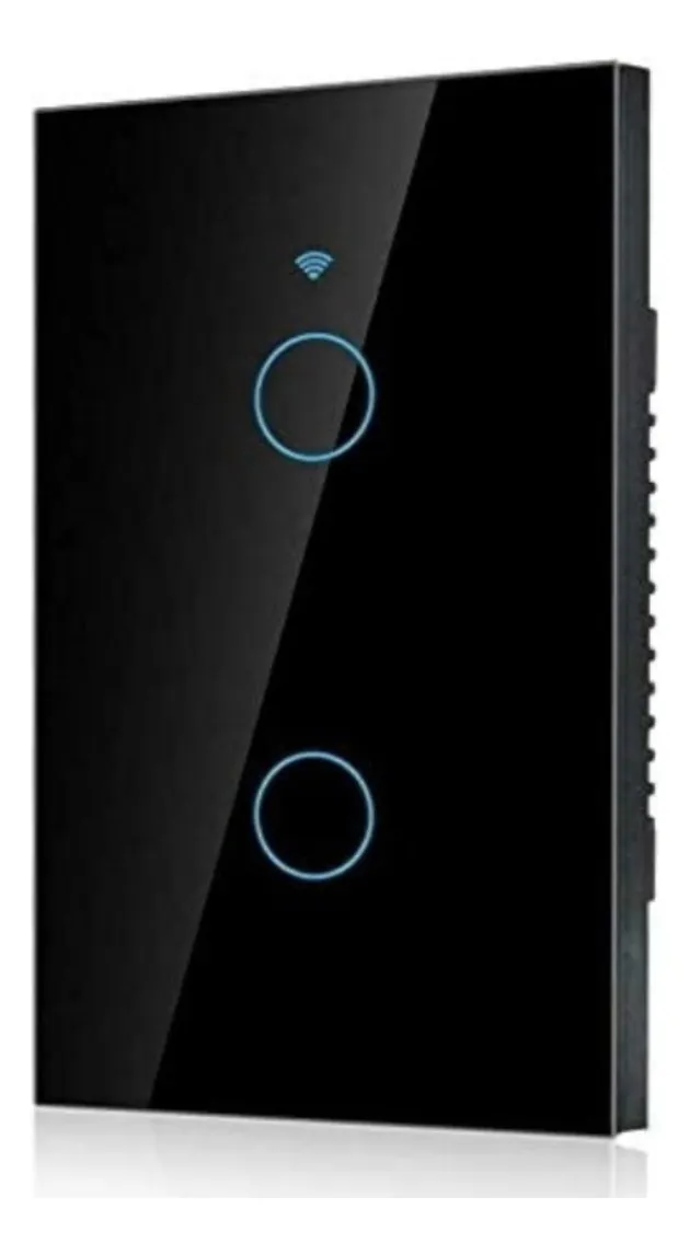 SMART INTERRUPTOR DOBLE WIFI TUYA NEGRO 86UC