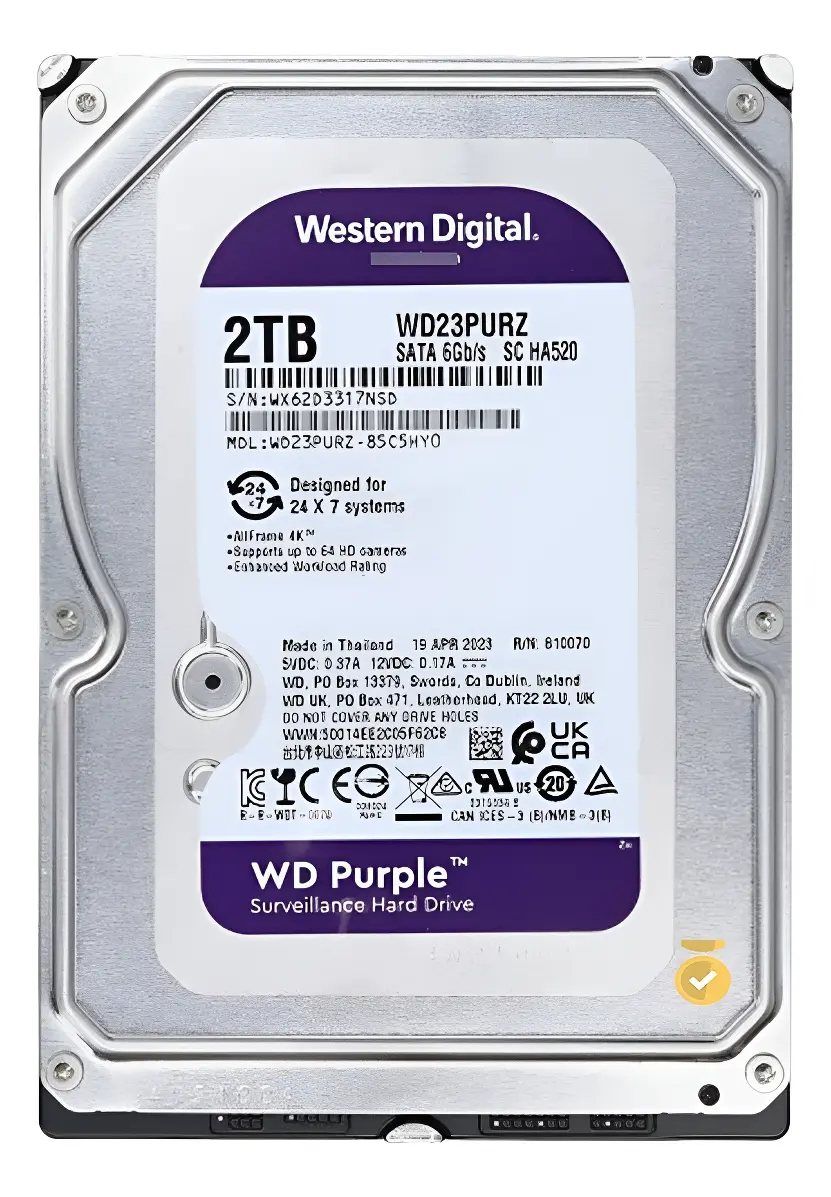 DISCO DURO WESTER DIGITAL 2TB PURPLE